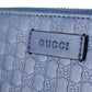 Chic Zip-Around Leather Wallet in Blue
