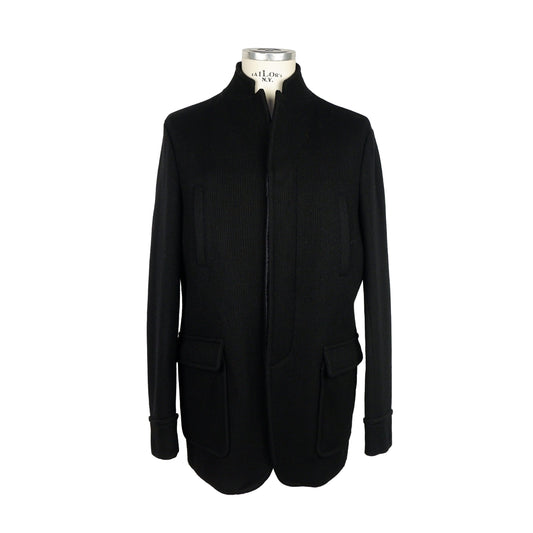 Black Wool Men Jacket