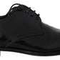 Elegant Black Leather Derby Formal Shoes