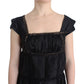 Elegant Black Cocktail Dress - Short Sleeve