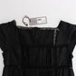 Elegant Black Cocktail Dress - Short Sleeve