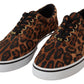 Leopard Print Canvas Sneakers