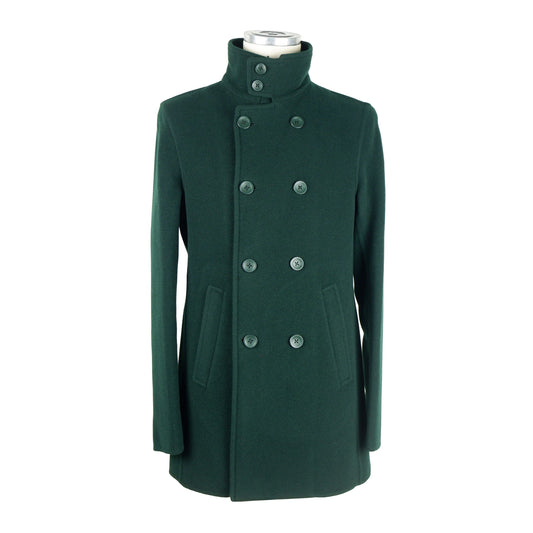 Green Wool Men Jacket