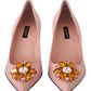 Elegant Pink Crystal Pumps