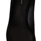 Elegant Black Suede Jewel Pumps