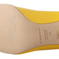 Sunshine Yellow Crystal Embellished Pumps