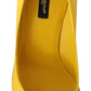 Sunshine Yellow Crystal Embellished Pumps