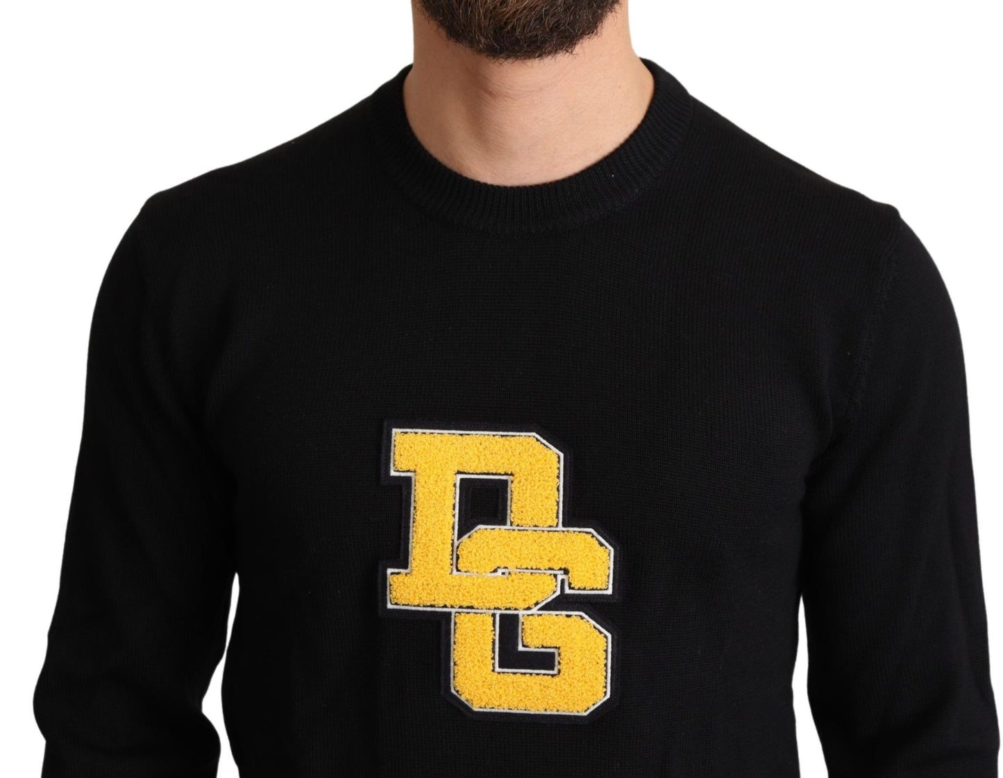 Stunning Black Wool Pullover Sweater