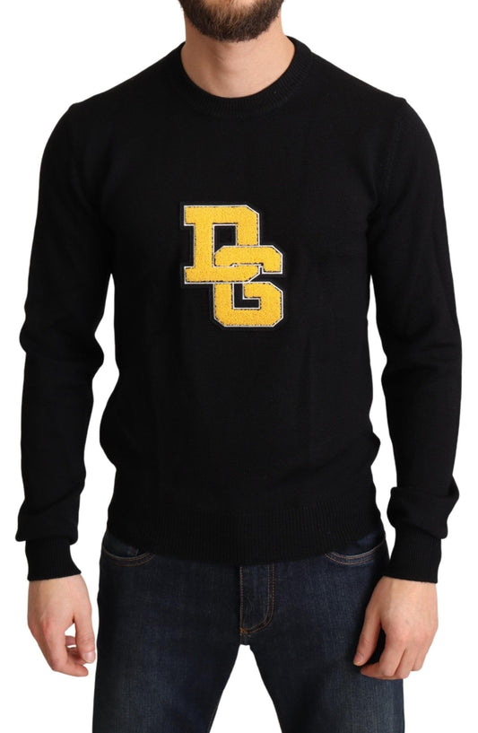 Stunning Black Wool Pullover Sweater