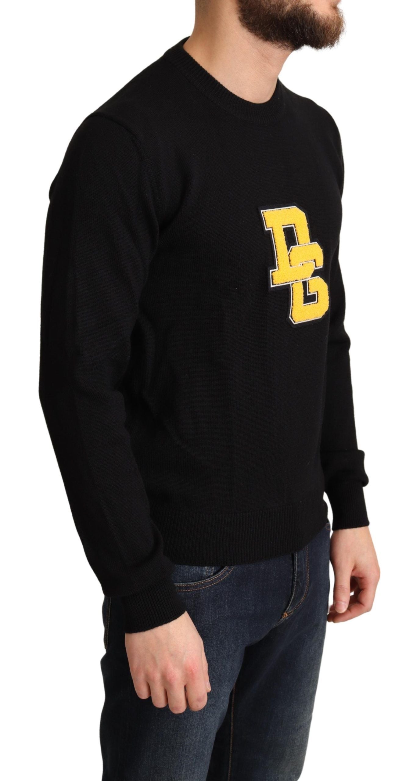 Stunning Black Wool Pullover Sweater