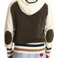 Beige Italian Wool Blend Hooded Sweater