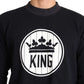 Blue Crown King Cotton Pullover Sweater