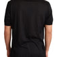 Sumptuous Silk Henley T-Shirt in Black