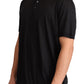 Sumptuous Silk Henley T-Shirt in Black
