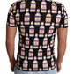 Elegant Multicolor Motive Crewneck T-Shirt