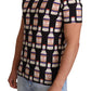Elegant Multicolor Motive Crewneck T-Shirt