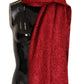 Elegant Metallic Red Wool Silk Scarf