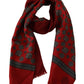 Elegant Red Silk Scarf