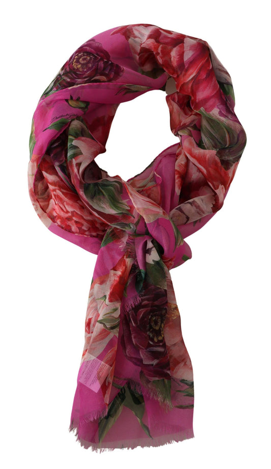 Elegant Floral Silk Scarf