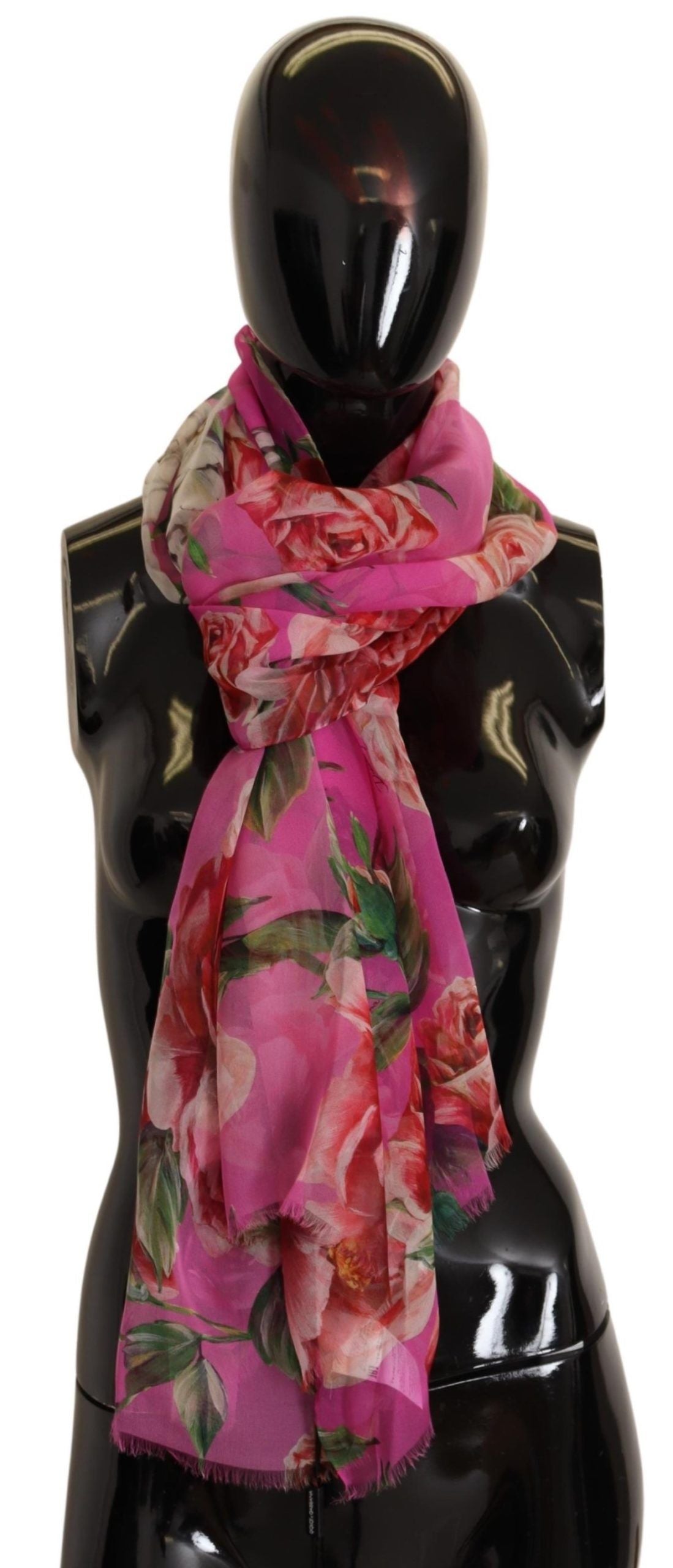 Elegant Floral Silk Scarf