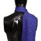 Elegant Purple Silk Scarf with Cocktail Print