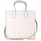 Kenly Large Leather Graphic Logo NS Tote Handbag (Powder Blush Multi/Vanilla)