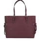 Gilly Large Leather Travel Drawstring Shoulder Tote Bag Handbag (Merlot)
