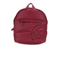 Rae Medium Quilted Nylon Fabric Backpack Bookbag (Berry)
