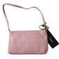 Chic Pink Leather Mini Cross Body Bag