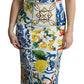 Mediterranean Majolica Maxi Sheath Dress