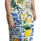 Mediterranean Majolica Maxi Sheath Dress