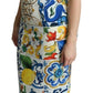 Mediterranean Majolica Maxi Sheath Dress