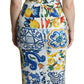 Mediterranean Majolica Maxi Sheath Dress