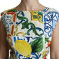 Mediterranean Majolica Maxi Sheath Dress