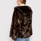 Brown Modacrylic Women Jacket