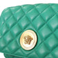 Elegant Green Nappa Leather Small Crossbody