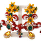 Sicilian Carretto Crystal Dangle Earrings
