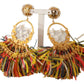 Elegant Floral Clip-On Dangle Earrings