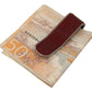 Exquisite Red Leather Money Clip