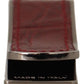 Exquisite Red Leather Money Clip