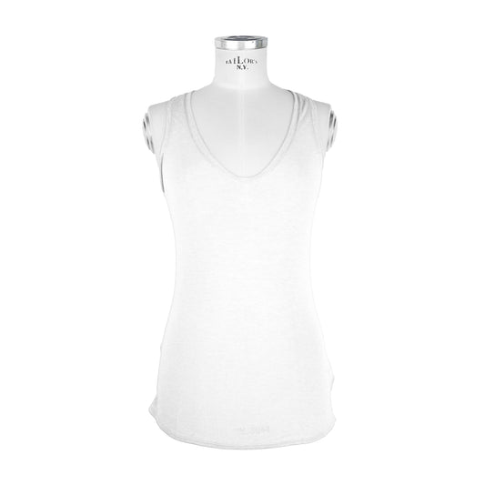 White Cotton Women Tank Top