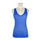 Blue Cotton Women Tank Top