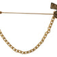 Chic Gold Brass Revolver Lapel Pin