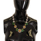 Exquisite Gold Plated Crystal Charm Necklace