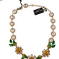 Exquisite Gold Plated Crystal Charm Necklace