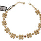 Elegant Gold Tone Crystal Charm Necklace