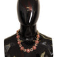 Elegant Multicolor Crystal Charm Necklace