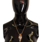 Elegant Gold Tone Crystal Charm Necklace