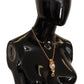 Elegant Gold Tone Crystal Charm Necklace