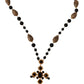 Elegant Charm Cross Necklace with Crystal Details